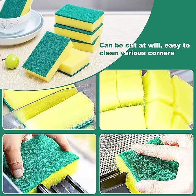 Individually Wrapped Sponges, Kitchen Dishwashing Sponge Bulk, Non Scratch - Image 5