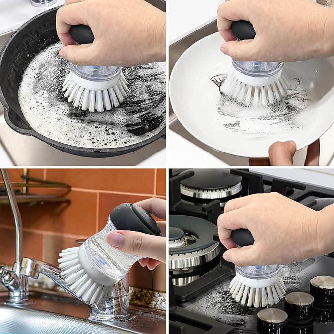 4 Pack Palm Brush Refills for OXO Soap Dispensing Palm Brush, Palm Brush - Image 4