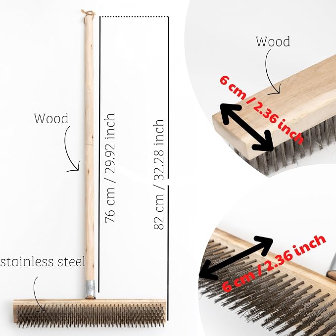 Stainless Steel Deck Scrub Brush Broom - Image 2