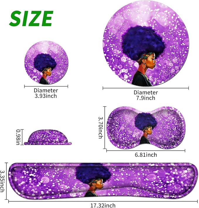 Ergonomic Keyboard Wrist Rests Gel Memory Foam Mouse Pad - Image 6