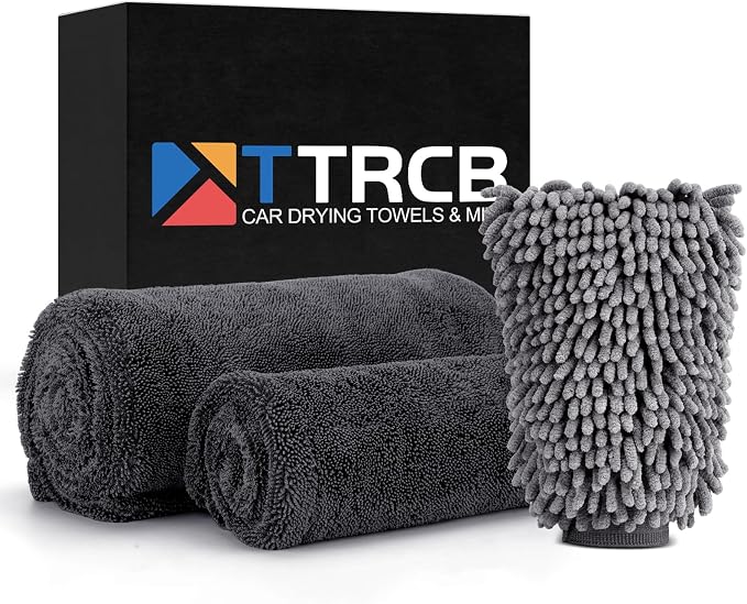 TTRCB 2 Pack 1300 GSM Car Drying Towel, Microfiber Towels by TTRCB