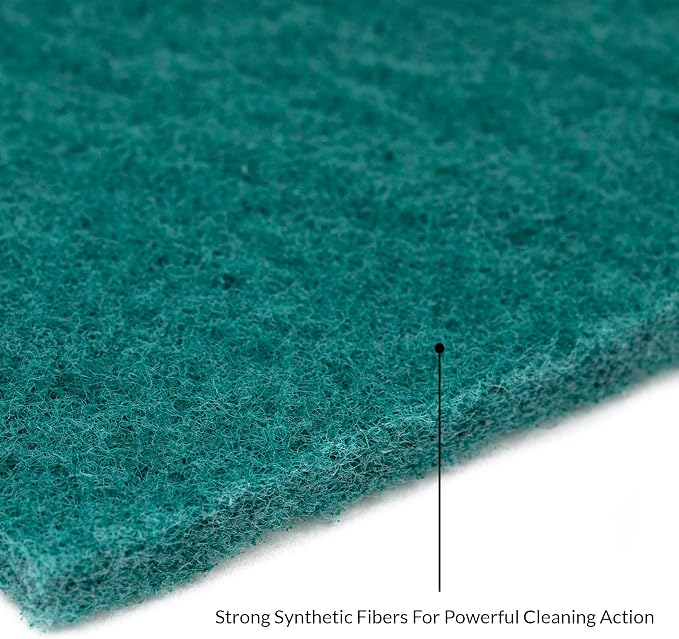 50-Pack Heavy Duty Green Scouring Pads 4x6 Inch | Reusable Non-Scratch Scrub - Image 2