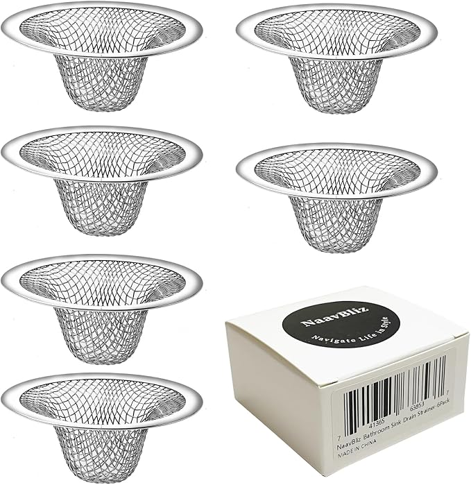 6-Pack Bathroom Mesh Sink Drain Strainer by Unknown