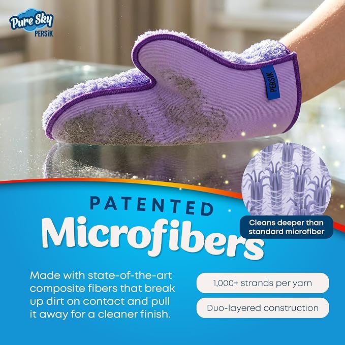persik Pure-Sky Ultra Microfiber Cleaning Glove – JUST ADD Water No Detergents - Image 3