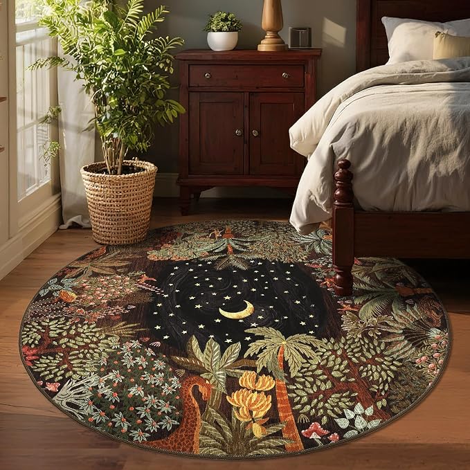 GarveeHome Round Area Rugs 5ft for Bedroom - Image 2
