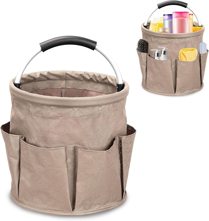 17L Portable Cleaning Bucket Organiser, 6 Pockets Foldable Cleaning Caddy by Yallmie