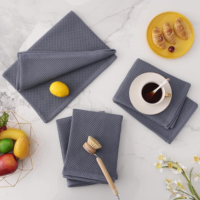 Homaxy 100% Cotton Waffle Weave Kitchen Dish Towels, Ultra Soft Absorbent Quick - Image 7