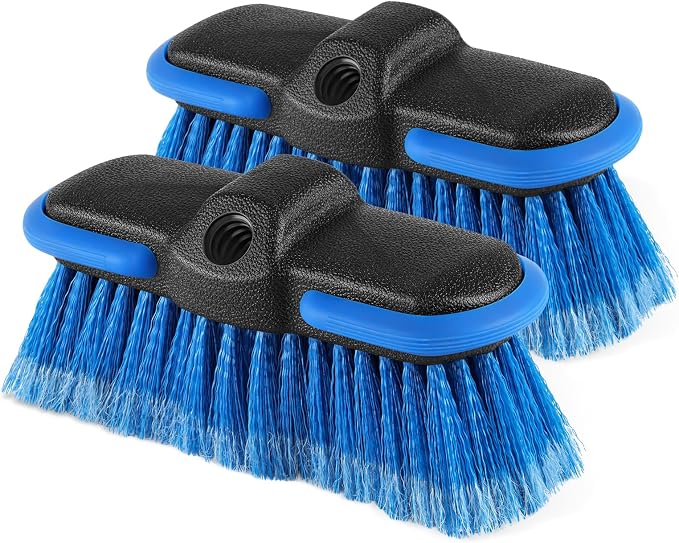 Car Wash Brush Head with Soft Bristle, 8in Car Cleaning Brush with Protective by Lunluarai