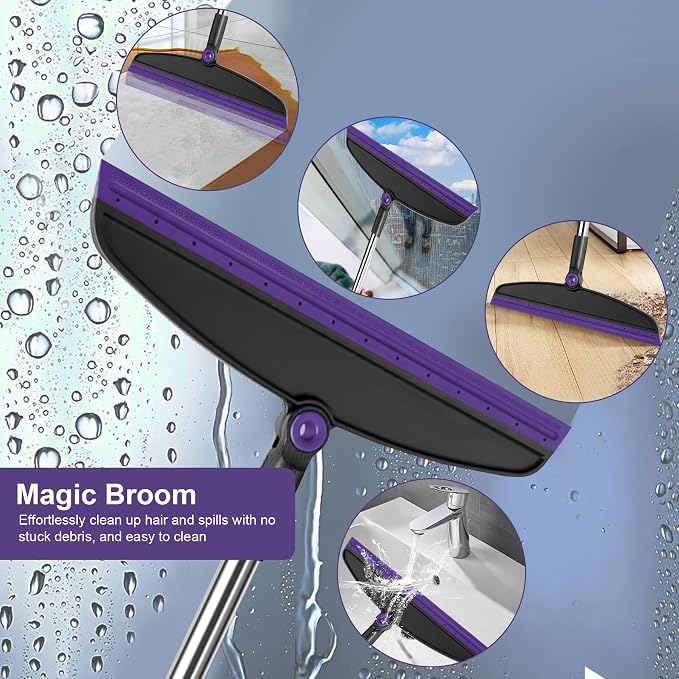 Broom with Dustpan Combo Set and Silicone Air Broom Kit - Image 8