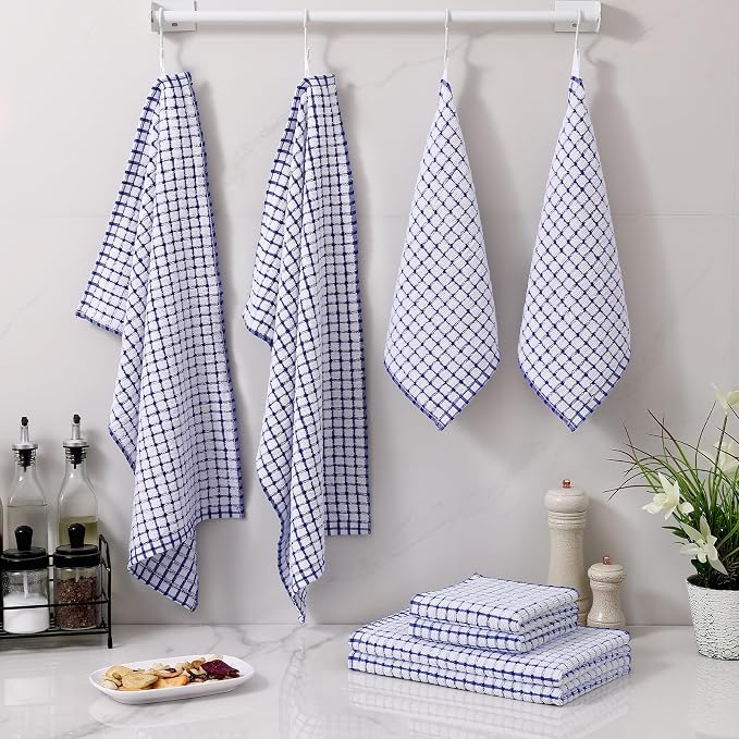 Homaxy Kitchen Towels and Dishcloths Set, 16 x 25 and 12 x 12 Inches, Super - Image 7