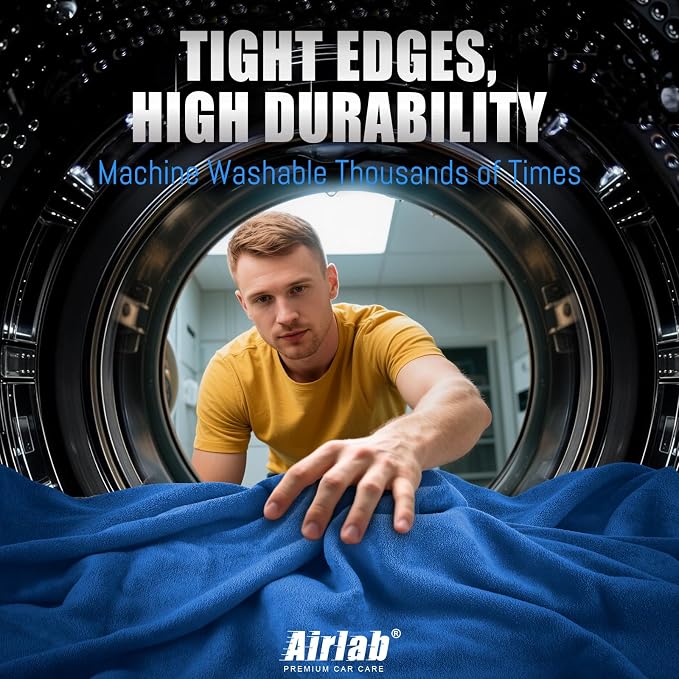 Airlab Microfiber Towels for Cars Wash Drying Thick Plush Cleaning Cloth Auto - Image 7