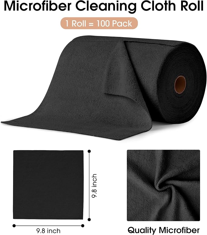 KitchLife Microfiber Cleaning Cloth Roll, 100 Pack - Image 2