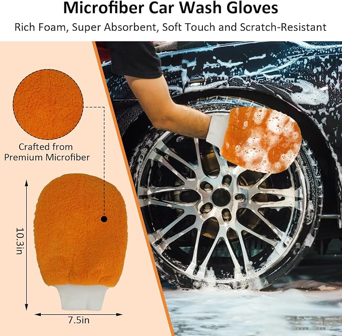 9Pcs Car Wash Detailing Kit Cleaning Kits, - Image 3
