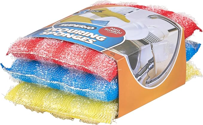 Nylon Kitchen Scrubber, Heavy Duty, Hand Friendly Scouring Sponge - Image 6