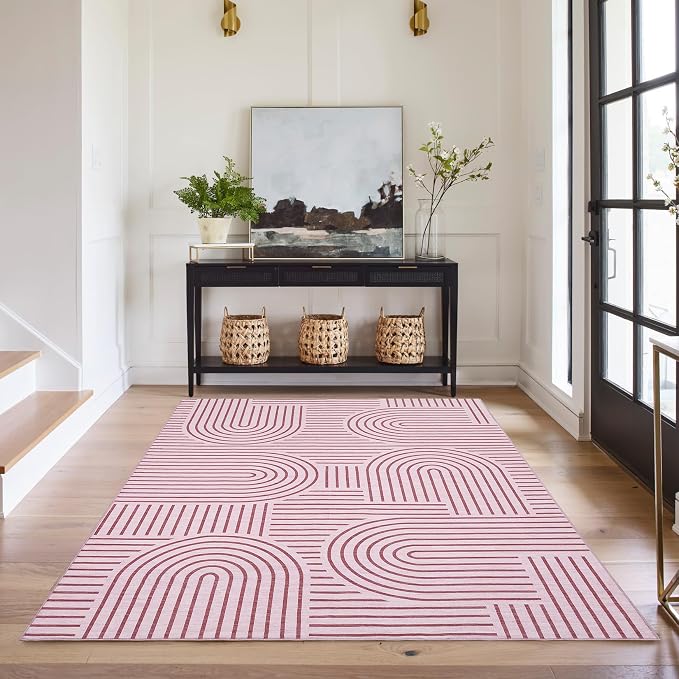 Washable Rug 5x7 Area Rugs for Living Room, Abstract Rug for Bedroom, Soft - Image 8