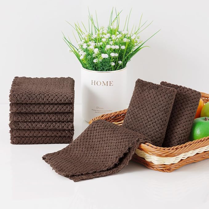Homaxy 12 Pack Kitchen Dish Cloths, Ultra Soft and Absorbent Dish Towels - Image 7