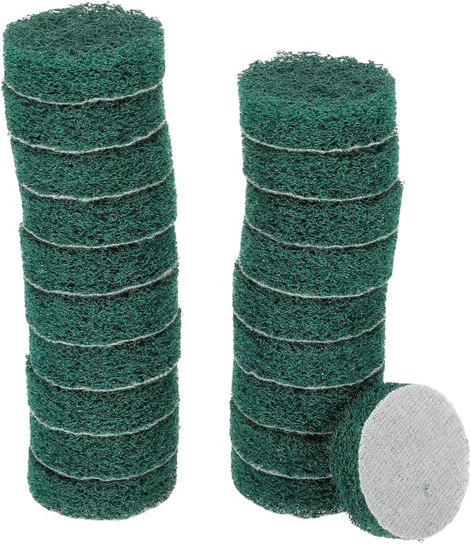 HARFINGTON 20pcs Scrubber Scouring Pads 180 Grits 2 Inch Drill Power Brush Hoop by HARFINGTON