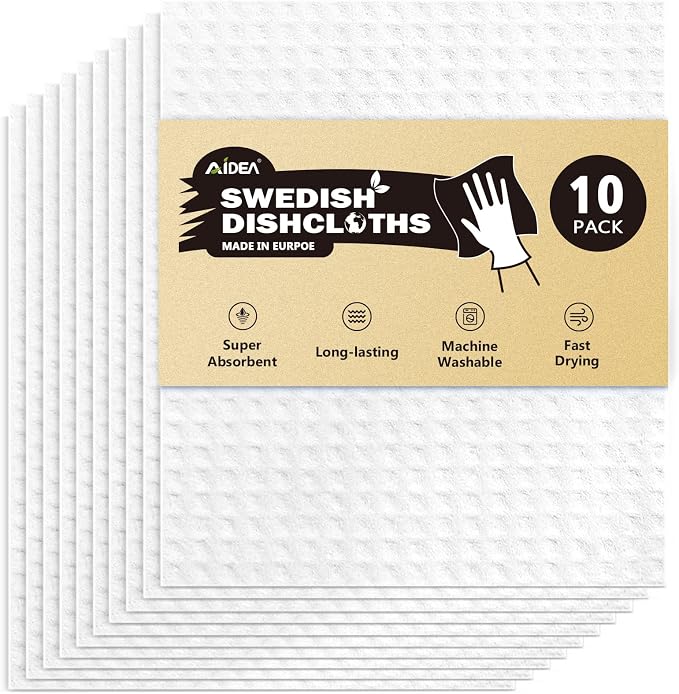 AIDEA Swedish Dishcloths for Kitchen, Absorbent Sponge Dish Cloth, Dishcloths by AIDEAHOME