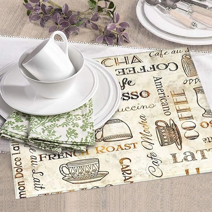 Coffee Pattern Dish Drying Mat 16x18 inches Microfiber Absorbent Fast Dry Mat - Image 4