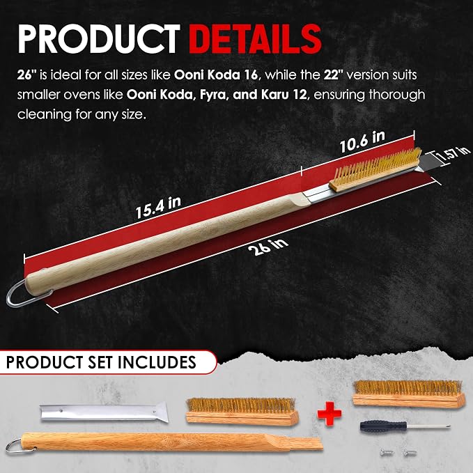 Pizza Oven Accessories, Pizza Oven Brush - Image 2