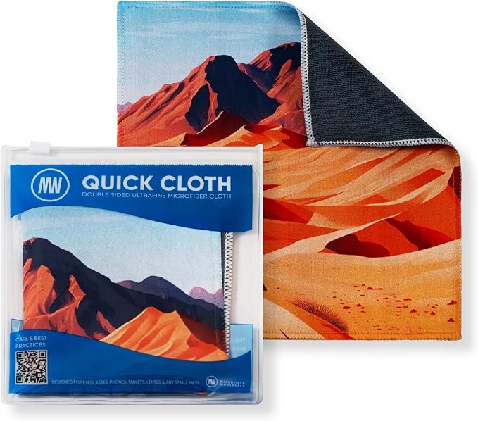 Quick Cloth Microfiber Glasses Cleaning Cloths – 8x8, 1 Pack by MicrofiberWholesale