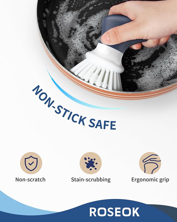 Dish Scrub Brush, Self-Standing Palm Brush - Image 4