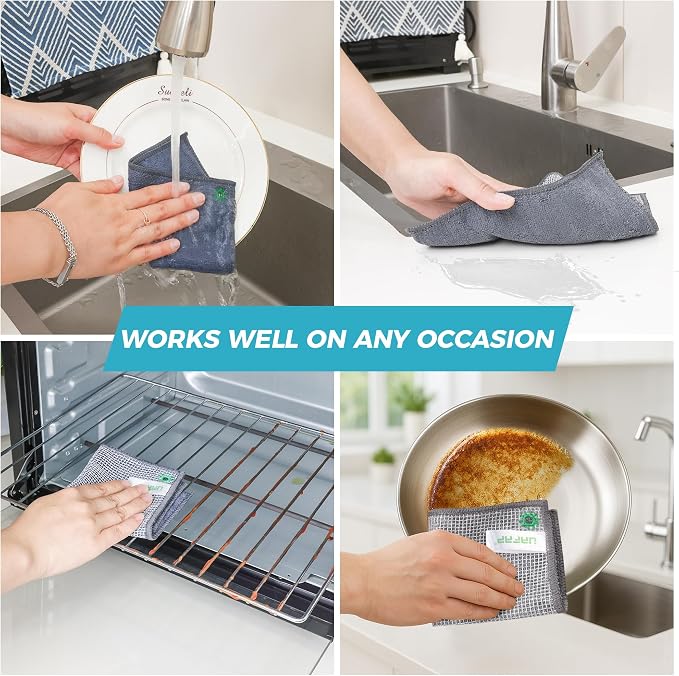 12Pcs New Upgrade 2-Layer Non Scratch Wire Dishcloth, Wire Dishwashing Rag - Image 4