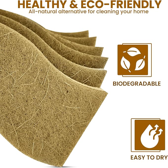 Natural Kitchen Sponge –12-Pack Biodegradable Sponges - Image 6