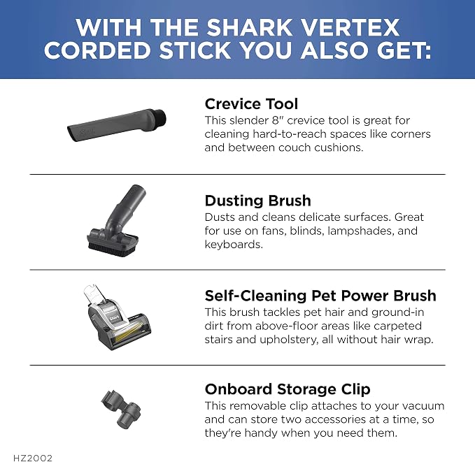Shark | Corded Stick Vacuum Cleaner | Vertex Ultralight | Removable Handheld - Image 12
