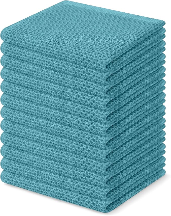 Homaxy 100% Cotton Waffle Weave Kitchen Dish Cloths, Ultra Soft Absorbent Quick by Homaxy