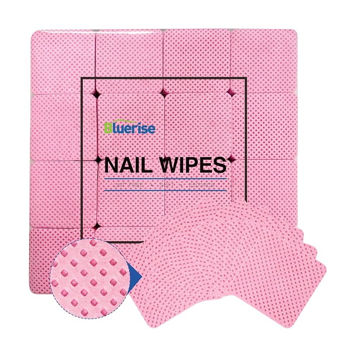 BLUERISE Lint Free Nail Wipes Nail Polish Remover Pads Soft Absorbable Eyelash by Bluerise