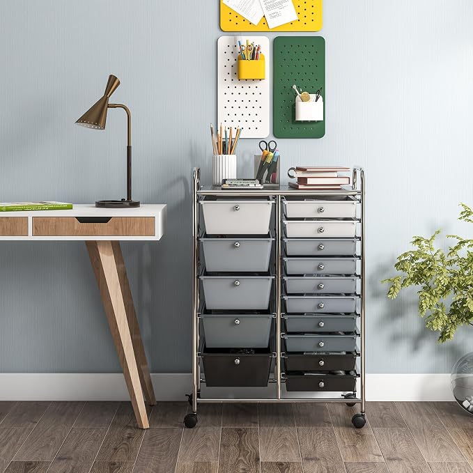 GOFLAME 15-Drawer Rolling Storage Cart, Utility Cart - Image 2