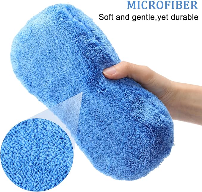 Tanlade 2 Pcs 2 Pack Large Microfiber Car Wash Sponge - Image 3