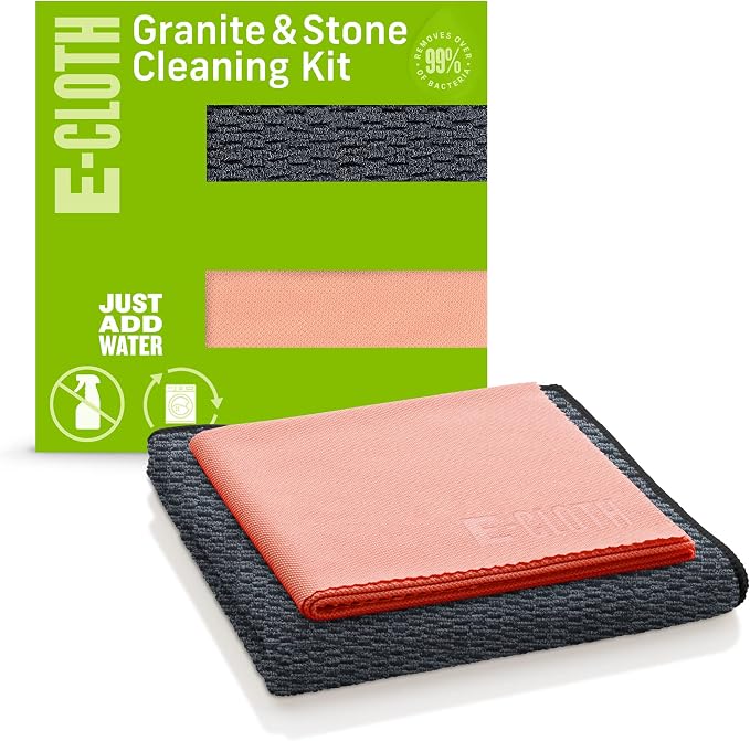 E-Cloth Granite & Stone Cleaning Kit, Premium Microfiber Cleaning Cloth by E-Cloth