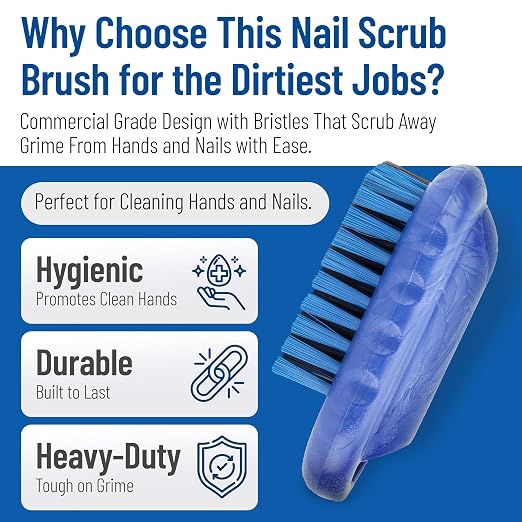 SPARTA Nail Scrub Brush Commercial-Grade, Heavy-Duty Hand and Fingernail Brush - Image 3
