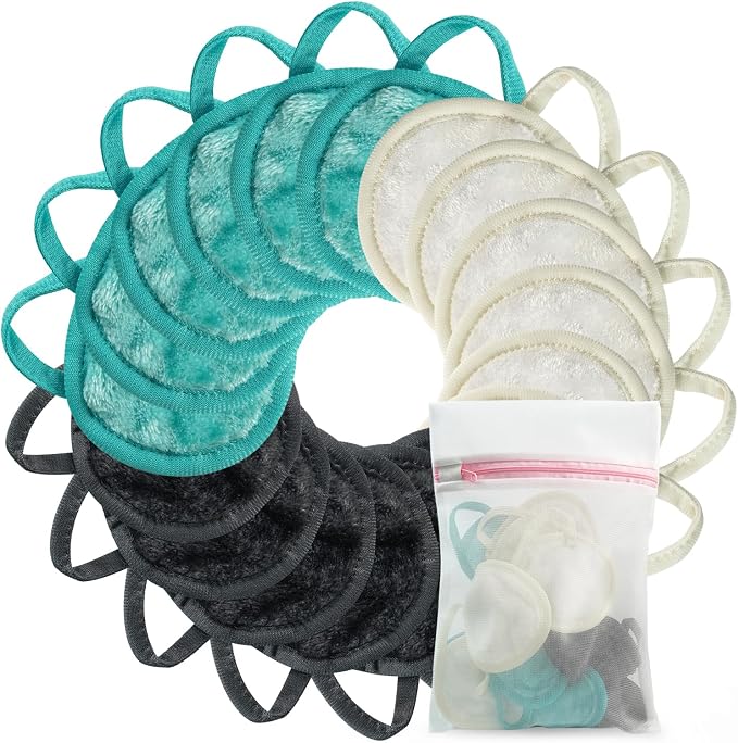 Nugilla 18 Packs Reusable Makeup Remover Pads by Nugilla