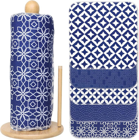 25 Pack Reusable Tissue Paperless Towel Roll Washable Cotton by ROGITU