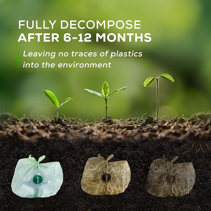 ANECO 8 Gallon Compostable Kitchen Food Waste Bags - Image 6