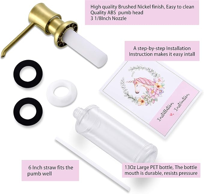 Brushed Gold Sink Soap Dispenser - Image 9
