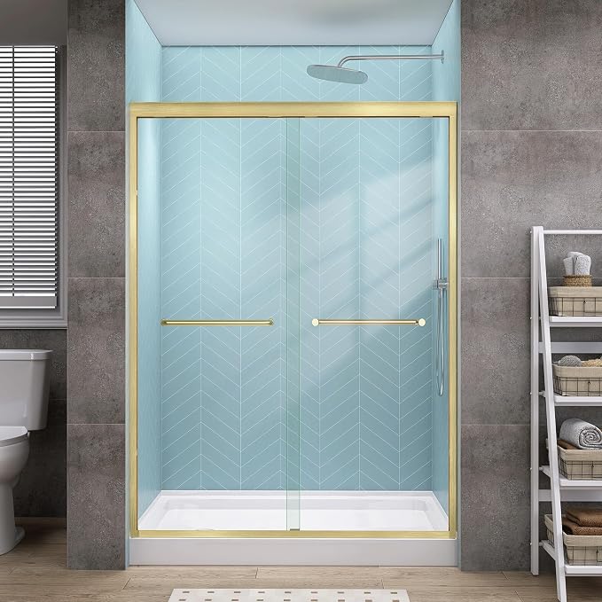 GETPRO Sliding Shower Door 50-54 in. W x 72 in. H Semi-Frameless Bypasss Double by GETPRODeluxeBathroomSolutionExpert
