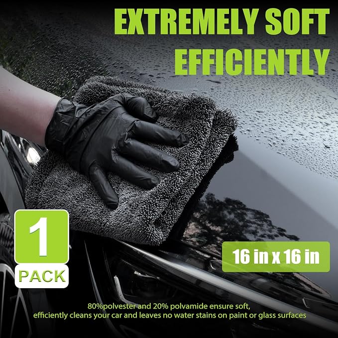 TTRCB 2 Pack 1300 GSM Car Drying Towel, Microfiber Towels - Image 4