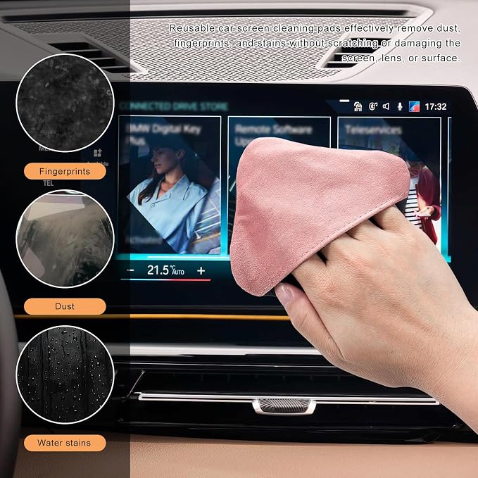Car Screen Cleaner, Square Microfiber Cloth Non-Scratch Auto Touchscreen - Image 4