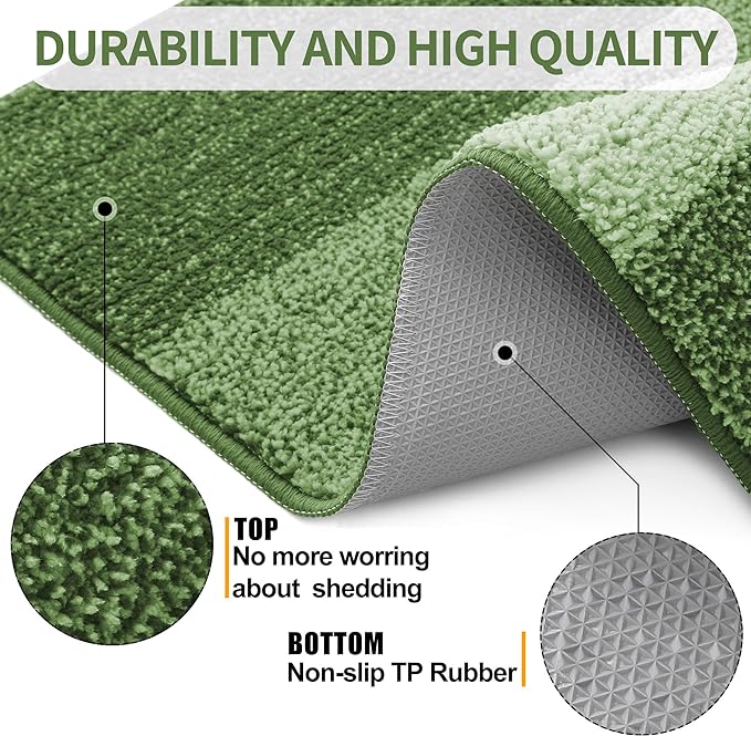Kitinjoy Indoor Outdoor Door Mat, 59x36 Non-Slip Absorbent Dirt Trapper - Image 3