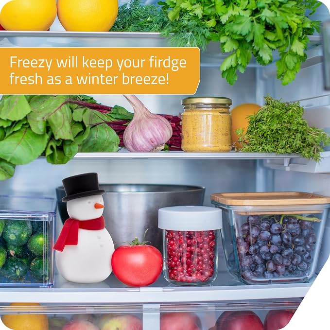 NEW - Peleg Design Freezy Fridge Deodorizer Odor Eliminator - Cute Snowman - Image 3