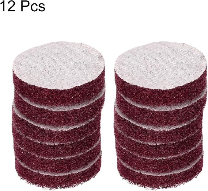 HARFINGTON 12pcs Scrubber Scouring Pads 400 Grits 2 Inch Drill Power Brush Hoop - Image 3