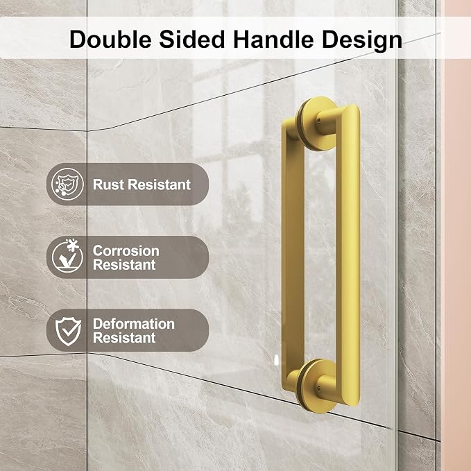 Frameless Shower Door, Single Sliding Glass Shower Door - Image 4