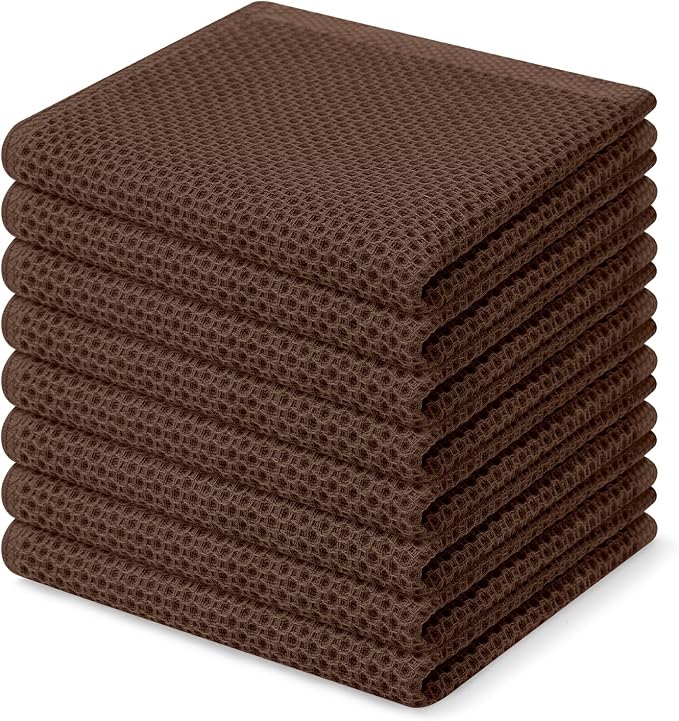 Homaxy 100% Cotton Waffle Weave Kitchen Dish Cloths, Ultra Soft Absorbent Quick by Homaxy