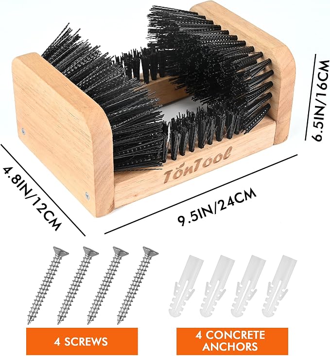 Boot Scrubber Wooden Boot Brush, Shoe Cleaner Brush - Image 2
