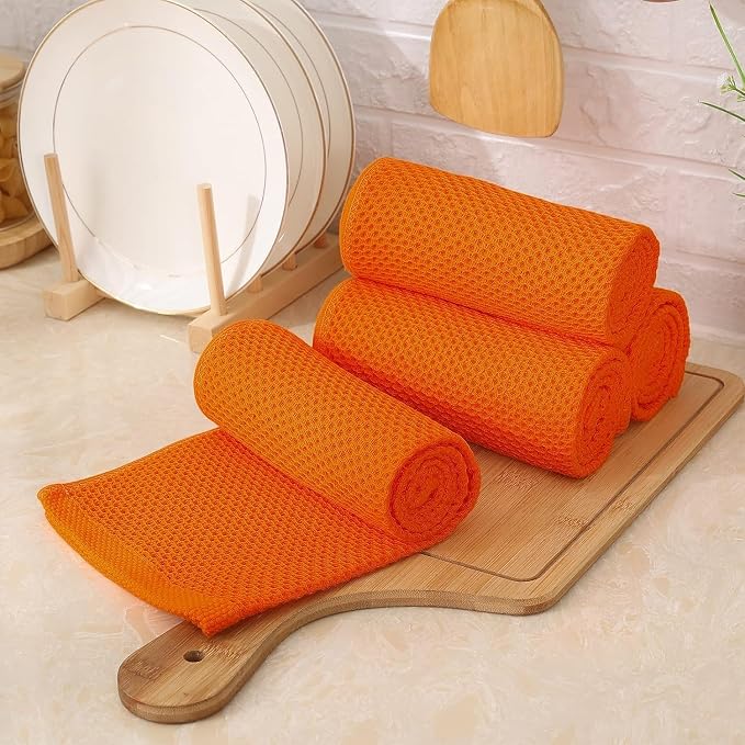 Kitinjoy 100% Cotton Waffle Weave Kitchen Hand Towels - Image 7