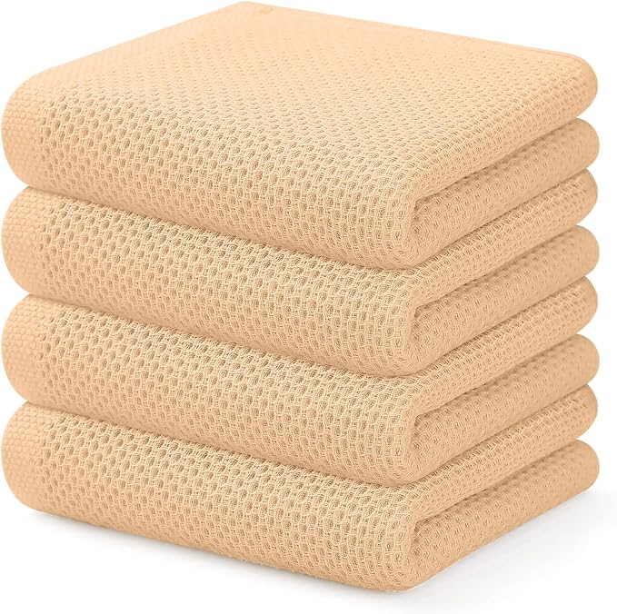 Kitinjoy 100% Cotton Waffle Weave Kitchen Hand Towels by Kitinjoy